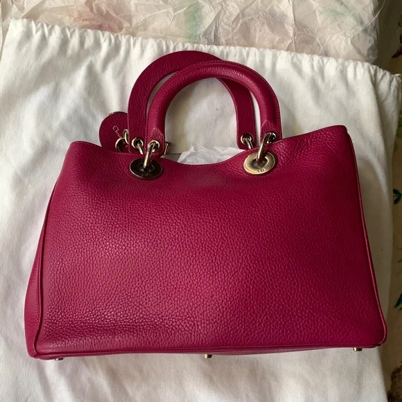 Christian Dior Pink/Magenta Lady Dior Bag Rare - Picture 3 of 11